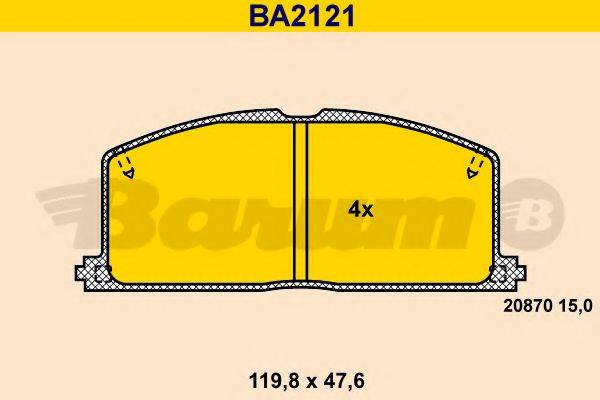 BARUM BA2121 Комплект тормозных колодок, дисковый тормоз