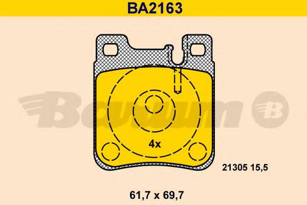 BARUM BA2163 Комплект тормозных колодок, дисковый тормоз