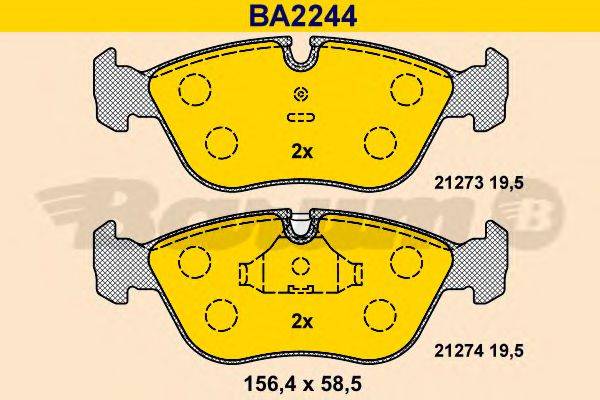 BARUM BA2244 Комплект тормозных колодок, дисковый тормоз