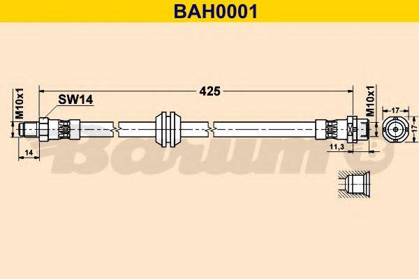BARUM BAH0001 Тормозной шланг