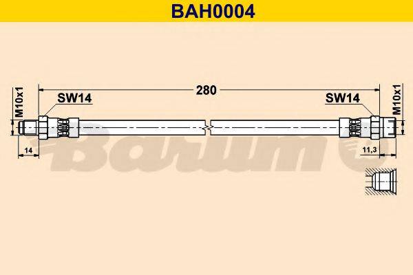 BARUM BAH0004 Тормозной шланг