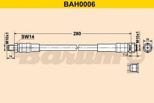 BARUM BAH0006 Тормозной шланг