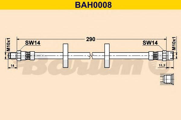 BARUM BAH0008 Тормозной шланг