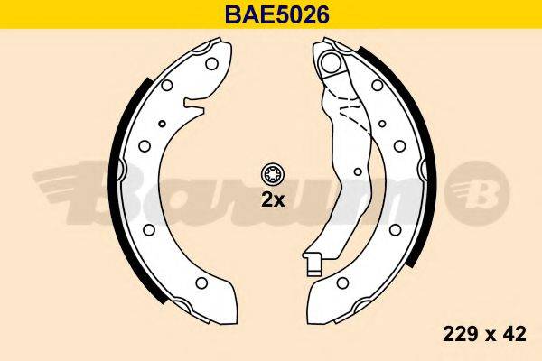 BARUM BAE5026 Комплект тормозных колодок