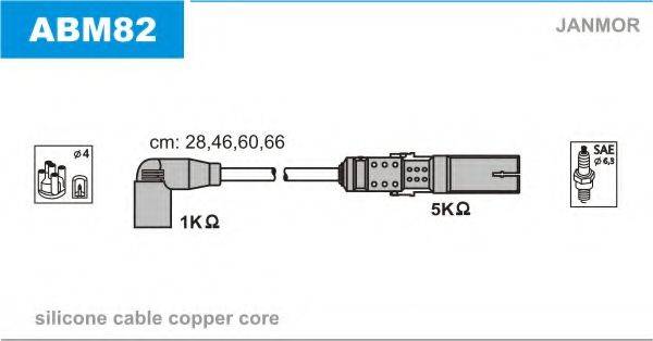 JANMOR ABM82 Комплект проводов зажигания