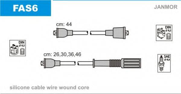 JANMOR FAS6 Комплект проводов зажигания