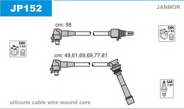 JANMOR JP152 Комплект проводов зажигания