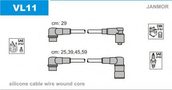 JANMOR VL11 Комплект проводов зажигания