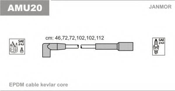JANMOR AMU20 Комплект проводов зажигания