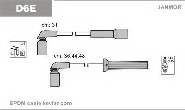 JANMOR D6E Комплект проводов зажигания