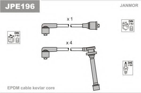 JANMOR JPE196 Комплект проводов зажигания
