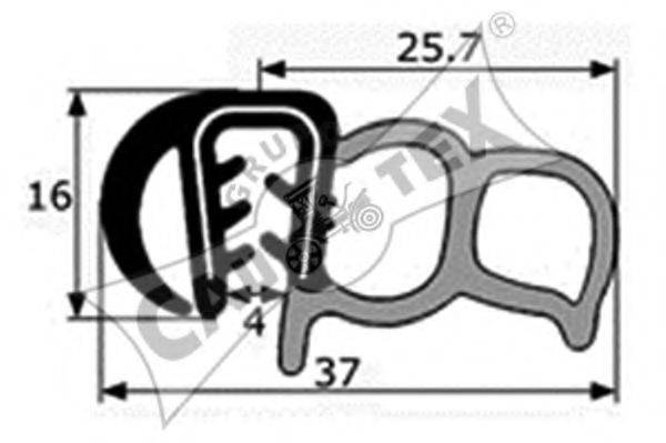 CAUTEX 011018 Уплотнение двери