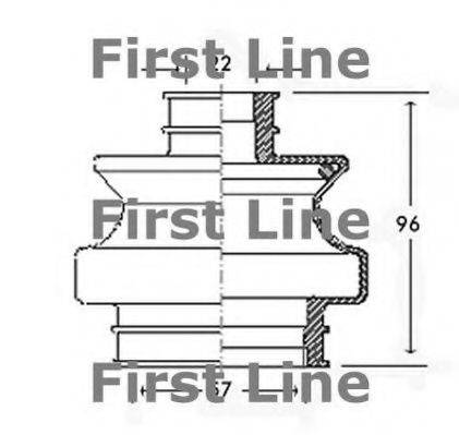 FIRST LINE FCB2305 Пыльник, приводной вал