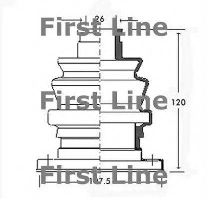 FIRST LINE FCB2311 Пыльник, приводной вал