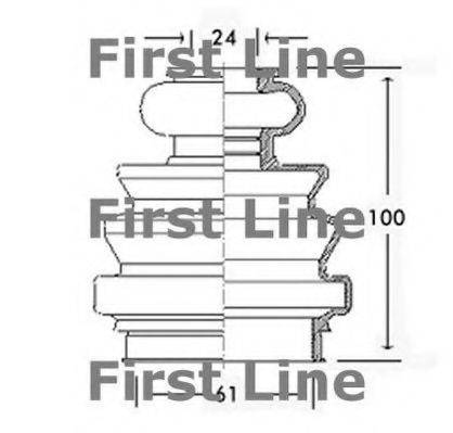 FIRST LINE FCB2411 Пыльник, приводной вал