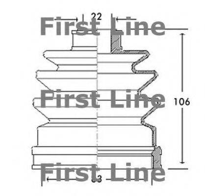 FIRST LINE FCB2613 Пыльник, приводной вал