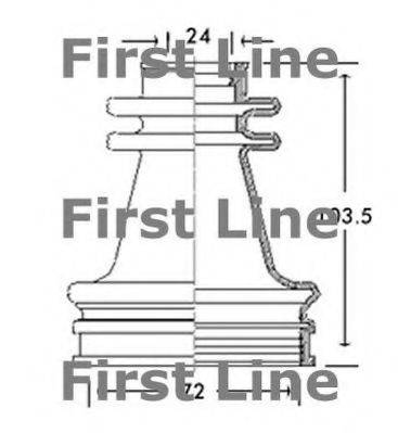 FIRST LINE FCB2638 Пыльник, приводной вал