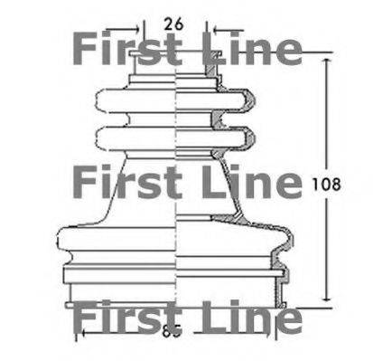 FIRST LINE FCB2649 Пыльник, приводной вал