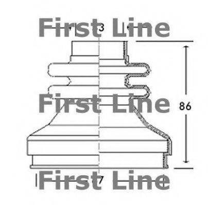 FIRST LINE FCB2763 Пыльник, приводной вал