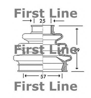 FIRST LINE FCB2774 Пыльник, приводной вал