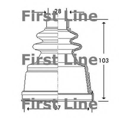 FIRST LINE FCB2775 Пыльник, приводной вал