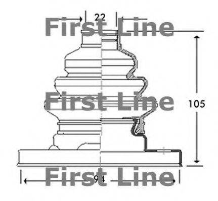 FIRST LINE FCB2791 Пыльник, приводной вал