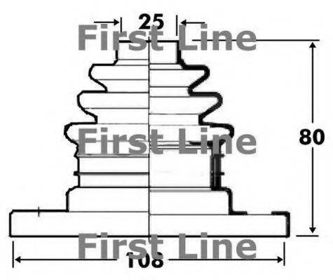 FIRST LINE FCB2810 Пыльник, приводной вал