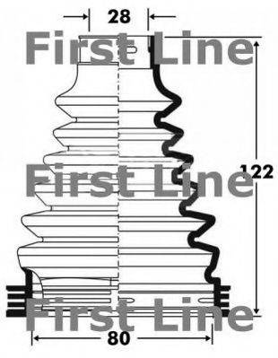 FIRST LINE FCB2812 Пыльник, приводной вал