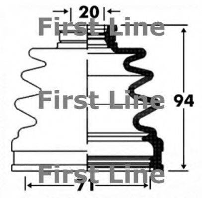 FIRST LINE FCB2860 Пыльник, приводной вал