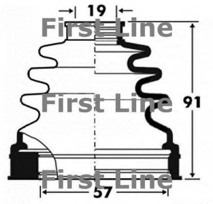 FIRST LINE FCB2866 Пыльник, приводной вал