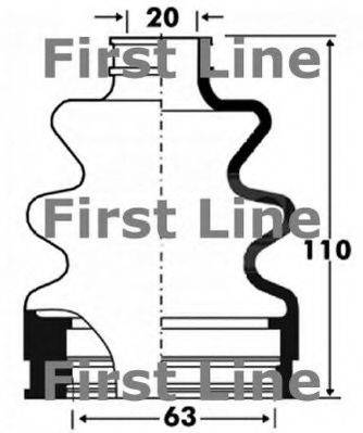 FIRST LINE FCB2887 Пыльник, приводной вал