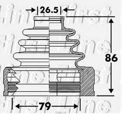 FIRST LINE FCB6110 Пыльник, приводной вал