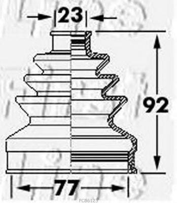 FIRST LINE FCB6123 Пыльник, приводной вал