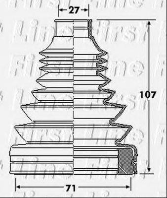 FIRST LINE FCB6172 Пыльник, приводной вал