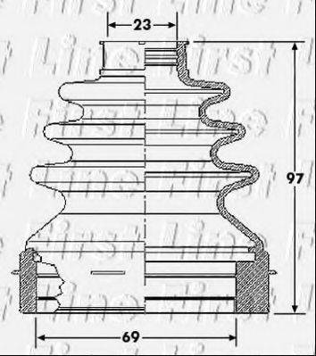 FIRST LINE FCB6187 Пыльник, приводной вал
