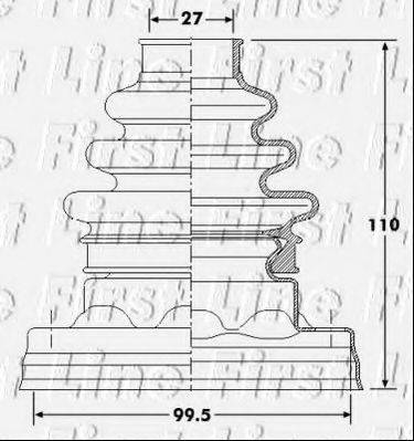 FIRST LINE FCB6191 Пыльник, приводной вал