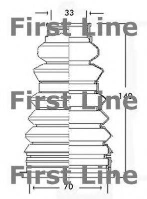FIRST LINE FCB2217 Пыльник, приводной вал