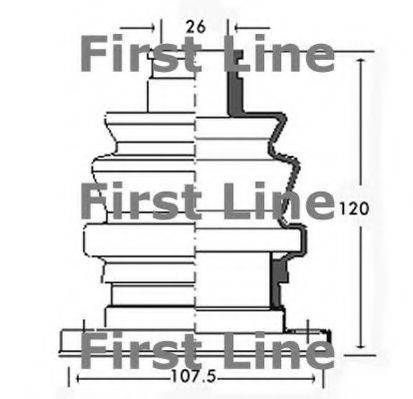 FIRST LINE FCB2275 Пыльник, приводной вал