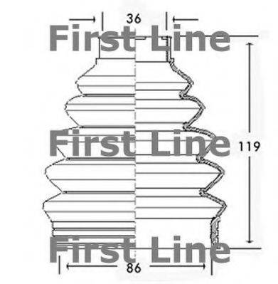 FIRST LINE FCB2280 Пыльник, приводной вал