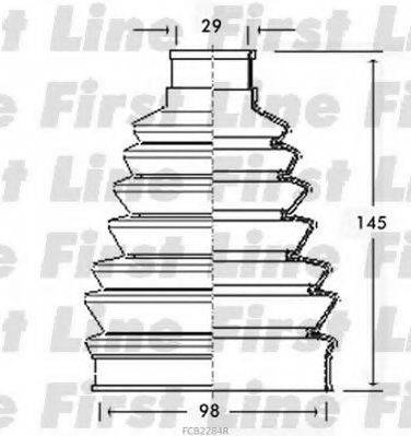 FIRST LINE FCB2284R Пыльник, приводной вал