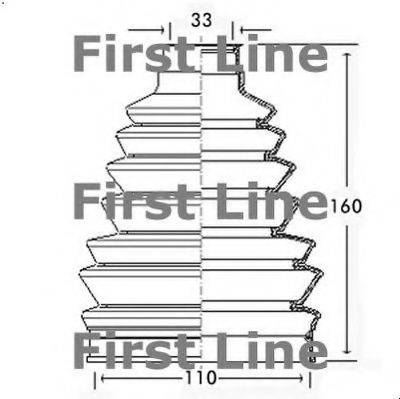 FIRST LINE FCB2324 Пыльник, приводной вал