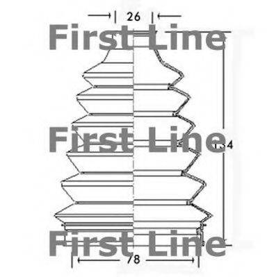 FIRST LINE FCB2337 Пыльник, приводной вал