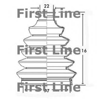 FIRST LINE FCB2346 Пыльник, приводной вал