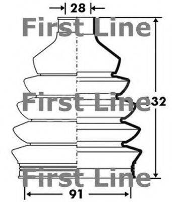 FIRST LINE FCB2386 Пыльник, приводной вал