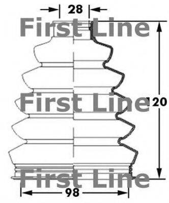 FIRST LINE FCB2394 Пыльник, приводной вал