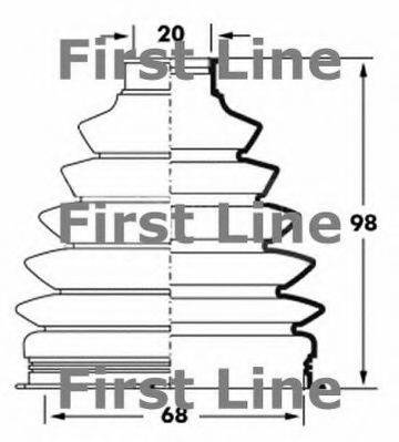 FIRST LINE FCB6052 Пыльник, приводной вал