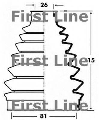 FIRST LINE FCB6075 Пыльник, приводной вал