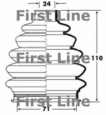 FIRST LINE FCB6078 Пыльник, приводной вал