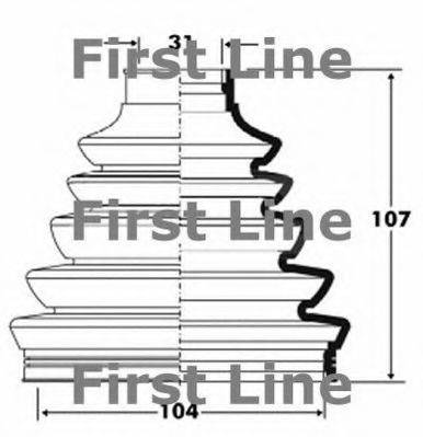 FIRST LINE FCB6087 Пыльник, приводной вал