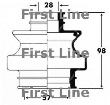 FIRST LINE FCB6093 Пыльник, приводной вал